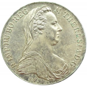 Austria, Maria Teresa, talar 1780, nowe bicie, menniczy egzemplarz