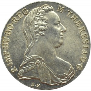 Austria, Maria Teresa, talar 1780, nowe bicie, menniczy egzemplarz