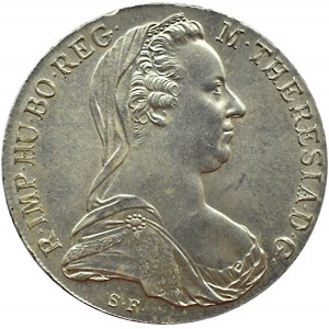 Austria, Maria Teresa, talar 1780, nowe bicie, menniczy egzemplarz