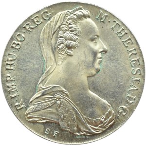 Austria, Maria Teresa, talar 1780, nowe bicie, menniczy egzemplarz