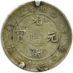 Chiny, Szechuan Province, 10 centów 1909-1911, srebro