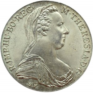 Austria, Maria Teresa, talar 1780, nowe bicie, menniczy egzemplarz