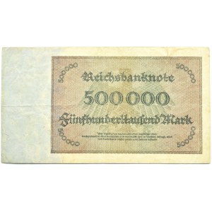 Niemcy, Republika Weimarska, 500000 marek 1923, rzadka seria G