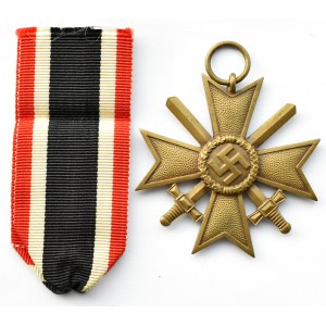 Niemcy, III Rzesza, Krzyż Zasługi Wojennej za rok 1939 z mieczami, wstążka, klasa II, R.Leukert