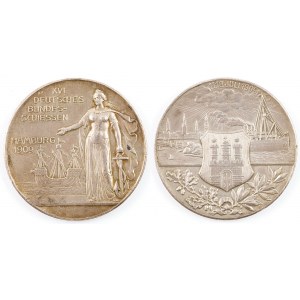 MEDAL, XVI ZAWODY STRZELECKIE, Hamburg, 1909