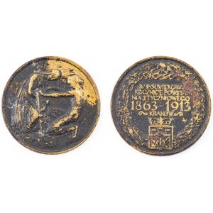 MEDAL, 50 ROCZNICA POWSTANIA STYCZNIOWEGO, Kraków, 1913