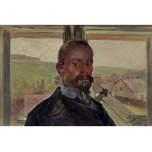 Malczewski Jacek, AUTOPORTRET NA TLE OKNA, OK. 1906