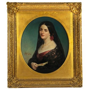 MN (I poł XIX w.), Portret kobiety w stroju hiszpańskim