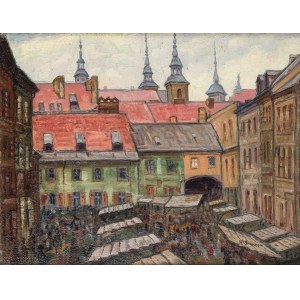 Wacław Stanisław Granzow (1887 Warszawa-1949 Kraków), Szeroki Dunaj na Starym Mieście w Warszawie