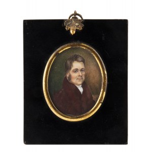 Miniatura - portret mężczyzny, k. XIX w.