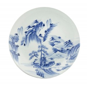 Talerz pejzażowy w stylu Ko-imari, Japonia, okres Meiji (1868-1912)