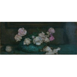 Alfons Karpiński (1875-1961), Białe i różowe róże, ok. 1932