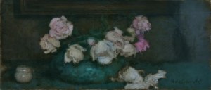 Alfons Karpiński (1875-1961), Białe i różowe róże, ok. 1932