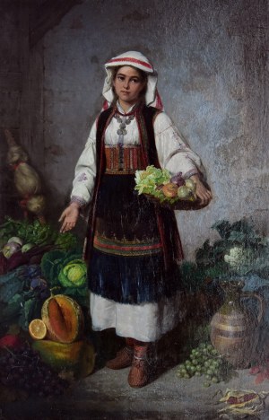 Jakob Melcher (1816-1882), Sprzedawczyni warzyw z Bałkanów, 1880