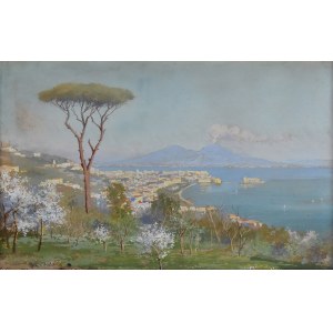 Giancinto Gianni (1837-?), Pejzaż z widokiem na Zatokę Neapolitańską, 1899