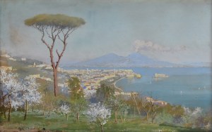 Giancinto Gianni (1837-?), Pejzaż z widokiem na Zatokę Neapolitańską, 1899