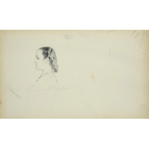 Stanisław Chlebowski (1835-1884), Portret młodej kobiety z profilu