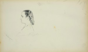 Stanisław Chlebowski (1835-1884), Portret młodej kobiety z profilu