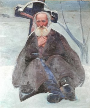 Andrzej PRONASZKO (1888-1961), Starzec pod przydrożnym krzyżem, ok.1908
