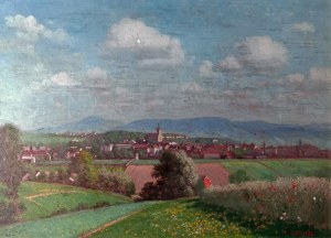 Franciszek ASCHENBRENNER (1872-1948), Panorama Cieszyna, 1933