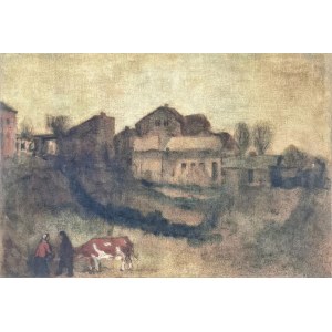 Malarz nieokreślony, XIX / XX w., U progu wioski