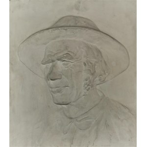 Jan GĄSIENICA SZOSTAK (1895-1943), Portret górala - płaskorzeźba