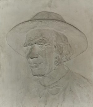 Jan GĄSIENICA SZOSTAK (1895-1943), Portret górala - płaskorzeźba