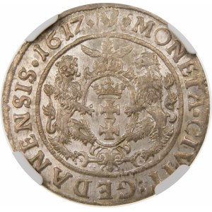 Zygmunt III Waza, Ort 1617, Gdańsk – rozetka – piękna