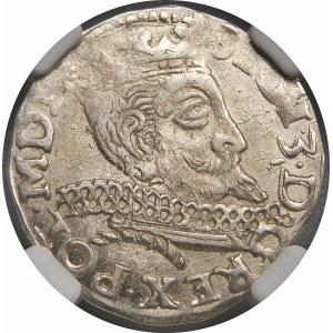 Zygmunt III Waza, Trojak 1598, Wschowa – kwiatek, I-F – SIGI 3 … POL