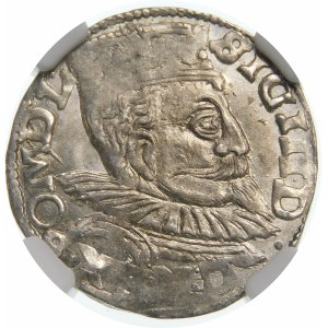 Zygmunt III Waza, Trojak 1599, Wschowa – F – 99 – kryza pofałdowana