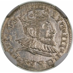 Zygmunt III Waza, Trojak 1592, Ryga – LI – piękna