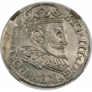 Zygmunt III Waza, Trojak 1596, Ryga – LI∙ – krzyżyki i kropki – piękna