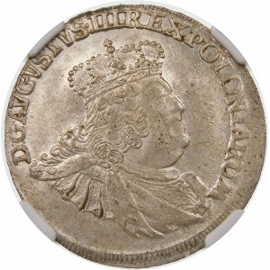 August III Sas, Ort 1755 EC, Lipsk – małe popiersie – odmiana