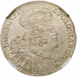 August III Sas, Ort 1756 EC, Lipsk – szerokie popiersie