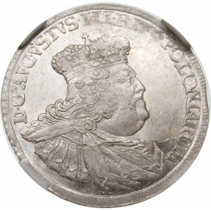 August III Sas, Ort 1756 EC, Lipsk – małe popiersie – nieopisana