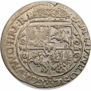 Zygmunt III Waza, Ort 1621, Bydgoszcz – PRV MAS – tarcza w czapce i z pagonami – rzadka