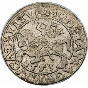 Zygmunt II August, Półgrosz 1553, Wilno – LI/LITVA
