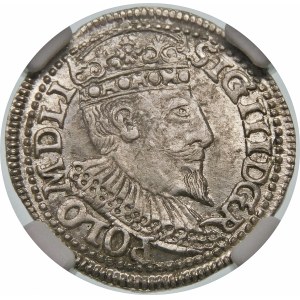 Zygmunt III Waza, Trojak 1596, Olkusz – leżąca 6 w dacie – nieopisana odmiana