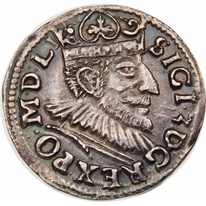 Zygmunt III Waza, Trojak 1593, Poznań – wysoka korona