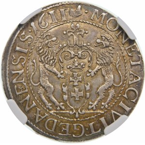 Zygmunt III Waza, Ort 1611, Gdańsk – kropka za łapą niedźwiedzia – piękna