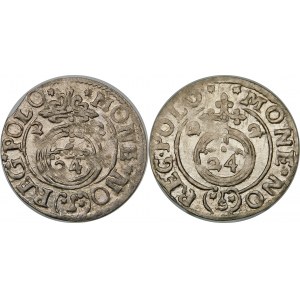 Zygmunt III Waza, Półtorak 1622, Bydgoszcz – Sas w tarczy owalnej – odmiany – zestaw (szt. 2)