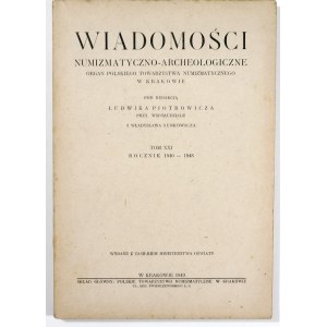 Wiadomości Numizmatyczno-Archeologiczne Tom XXI (1940-1948)
