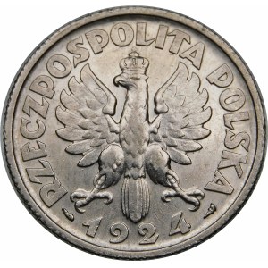 2 złote Żniwiarka róg i pochodnia 1924