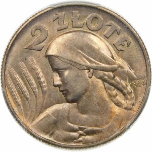2 złote Żniwiarka kropka 1925
