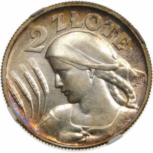 2 złote Żniwiarka kropka 1925