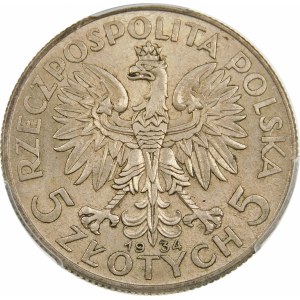 5 złotych Głowa Kobiety 1934