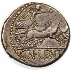 Republika Rzymska, Cn. Cornelius Lentulus Clodianus 88 p.n.e, denar 88 p.n.e., Rzym