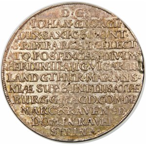 Niemcy, Saksonia - linia albertyńska (1547–1918), Jan Jerzy II (1656–1680), talar 1657, Drezno