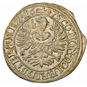 Śląsk, księstwo oleśnickie, Sylwiusz Fryderyk (1664–1697), 3 krajcary 1675 SP, Oleśnica