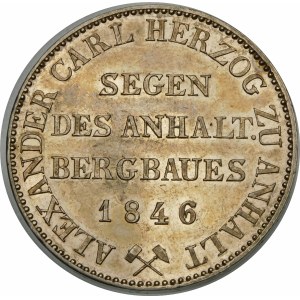 Niemcy, Anhalt - Bernburg, Aleksander Karol (1834–1863), talar 1846 A, Berlin